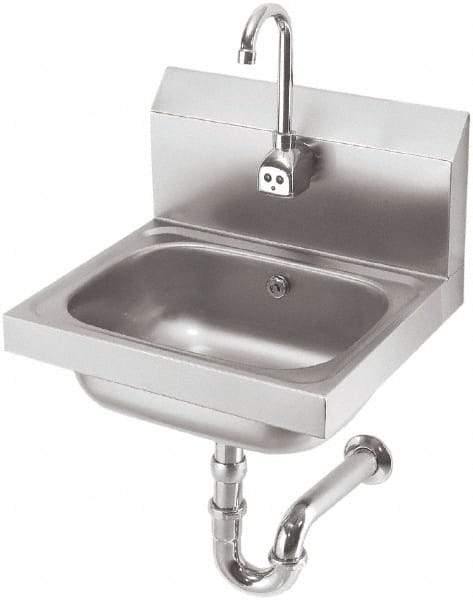 Krowne - 10" Long x 14" Wide Inside, 1 Compartment, Grade 304 Stainless Steel Hand Sink with Electronic Faucet - 20 Gauge, 15" Long x 16" Wide x 14" High Outside, 6" Deep - Apex Tool & Supply
