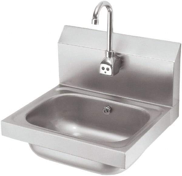 Krowne - 10" Long x 14" Wide Inside, 1 Compartment, Grade 304 Stainless Steel Hand Sink with Electronic Faucet - 20 Gauge, 15" Long x 16" Wide x 14" High Outside, 6" Deep - Apex Tool & Supply