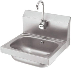Krowne - 10" Long x 14" Wide Inside, 1 Compartment, Grade 304 Stainless Steel Hand Sink with Electronic Faucet - 20 Gauge, 15" Long x 16" Wide x 14" High Outside, 6" Deep - Apex Tool & Supply