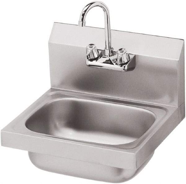 Krowne - 14" Long x 10" Wide Inside, 1 Compartment, Grade 304 Stainless Steel Hand Sink - 20 Gauge, 15" Long x 16" Wide x 6" High Outside, 6" Deep - Apex Tool & Supply