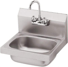 Krowne - 14" Long x 10" Wide Inside, 1 Compartment, Grade 304 Stainless Steel Hand Sink - 20 Gauge, 15" Long x 16" Wide x 6" High Outside, 6" Deep - Apex Tool & Supply