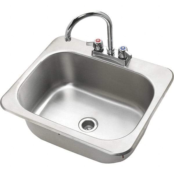 Krowne - 12" Long x 17" Wide Inside, 1 Compartment, Grade 304 Stainless Steel Drop In Sink - 20 Gauge, 17" Long x 20" Wide x 7" High Outside, 7" Deep - Apex Tool & Supply
