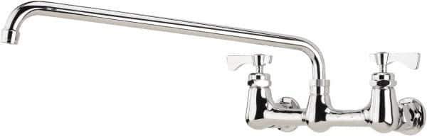 Krowne - Wall Mount, Low Arc Service Sink Faucet - Two Handle, Color Coded, Blade Handle, Swing Spout and Nozzle, No Drain - Apex Tool & Supply