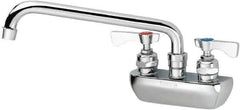 Krowne - Wall Mount, Low Arc Service Sink Faucet - Two Handle, Color Coded, Blade Handle, Swing Spout and Nozzle, No Drain - Apex Tool & Supply