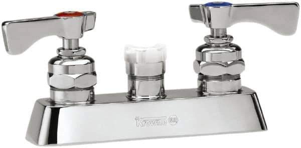 Krowne - Deck Mount, Spoutless Faucet Body Only - Two Handle, Color Coded, Blade Handle, Spoutless, No Drain - Apex Tool & Supply