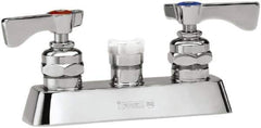 Krowne - Deck Mount, Spoutless Faucet Body Only - Two Handle, Color Coded, Blade Handle, Spoutless, No Drain - Apex Tool & Supply