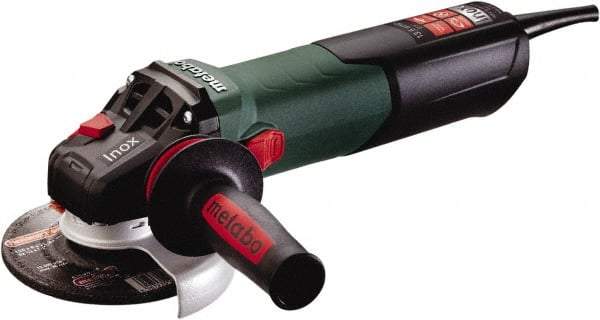 Metabo - 5" Wheel Diam, 2,000 to 7,600 RPM, Corded Angle & Disc Grinder - 5/8-11 Spindle, 120 Volts, 13.5 Amps - Apex Tool & Supply