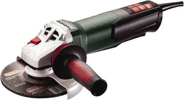 Metabo - 6" Wheel Diam, 9,600 RPM, Corded Angle & Disc Grinder - 5/8-11 Spindle, 120 Volts, 13.5 Amps - Apex Tool & Supply