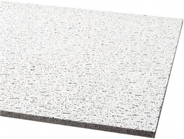 Armstrong World - 48" Long x 24" Wide, Wet-Formed Mineral Fiber Acoustic Ceiling Tile - ASTM E1264 Specification, White - Apex Tool & Supply