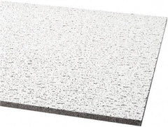 Armstrong World - 48" Long x 24" Wide, Wet-Formed Mineral Fiber Acoustic Ceiling Tile - ASTM E1264 Specification, White - Apex Tool & Supply