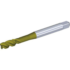 Kennametal - M12x1.75 Metric 3 Flute 6G Modified Bottoming Spiral Flute Tap - Vanadium High Speed Steel, Oxide Finish, 110mm OAL, Right Hand Flute, Right Hand Thread - Apex Tool & Supply
