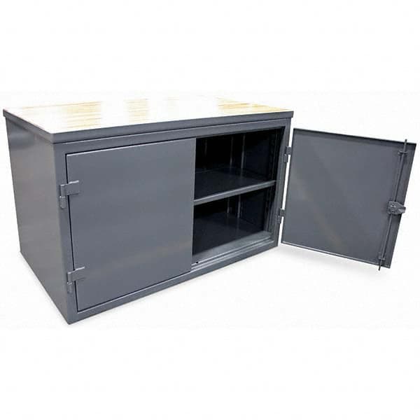 Strong Hold - Stationary Work Benches, Tables Type: Work Bench Top Material: Maple work surface 1-3/4" thick - Apex Tool & Supply