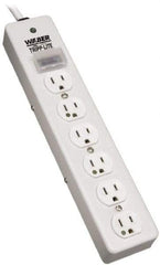Tripp-Lite - 6 Outlets, 120 VAC15 Amps, 6' Cord, Power Outlet Strip - Floor, Keyhole Mount, 5-15 NEMA Configuration, 2-1/2" Strip - Apex Tool & Supply