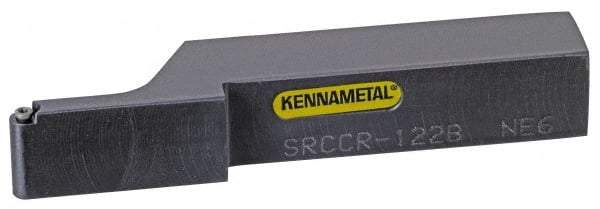 Kennametal - SRCC, Right Hand Cut, 3/4" Shank Height x 3/4" Shank Width, Neutral Rake Indexable Turning Toolholder - 4-1/2" OAL, RC..21.5. Insert Compatibility, Series Screw-On - Apex Tool & Supply