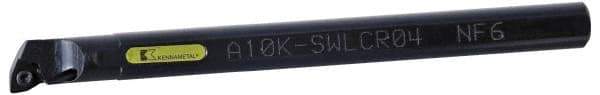 Kennametal - 25mm Min Bore Diam, 250mm OAL, 20mm Shank Diam, A-SWLC Indexable Boring Bar - WC.. Insert, Screw Holding Method - Apex Tool & Supply