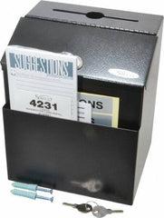 Safco - 7-1/8 Inch Wide x 6 Inch Deep x 8-1/2 Inch High Suggestion Box - Black - Apex Tool & Supply
