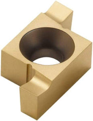 Seco - 26326ER FG Grade CP500, 0.3" Cutting Width Carbide Grooving Insert - 0.3" Max Depth of Cut, Right Hand, TiAlN/TiN Finish - Apex Tool & Supply