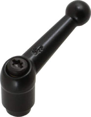 KIPP - #10-24, 0.51" Hub Diam, Zinc Die Cast (Steel Components) Tapped Adjustable Clamping Lever - 1.81" OAL, 1.28" High, 0.35" Hole Depth - Apex Tool & Supply