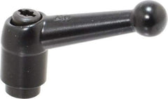 KIPP - 1/4-20, 0.51" Hub Diam, Zinc Die Cast (Steel Components) Tapped Adjustable Clamping Lever - 1.81" OAL, 1.28" High, 0.35" Hole Depth - Apex Tool & Supply