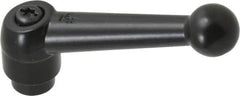 KIPP - 5/16-18, 0.71" Hub Diam, Zinc Die Cast (Steel Components) Tapped Adjustable Clamping Lever - 2.87" OAL, 1.79" High, 0.47" Hole Depth - Apex Tool & Supply