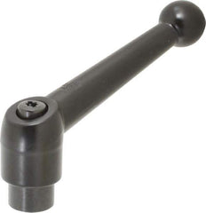 KIPP - 5/16-18, 0.83" Hub Diam, Zinc Die Cast (Steel Components) Tapped Adjustable Clamping Lever - 3.54" OAL, 2.26" High, 0.55" Hole Depth - Apex Tool & Supply