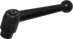 KIPP - 3/8-16, 0.83" Hub Diam, Zinc Die Cast (Steel Components) Tapped Adjustable Clamping Lever - 3.54" OAL, 2.26" High, 0.55" Hole Depth - Apex Tool & Supply