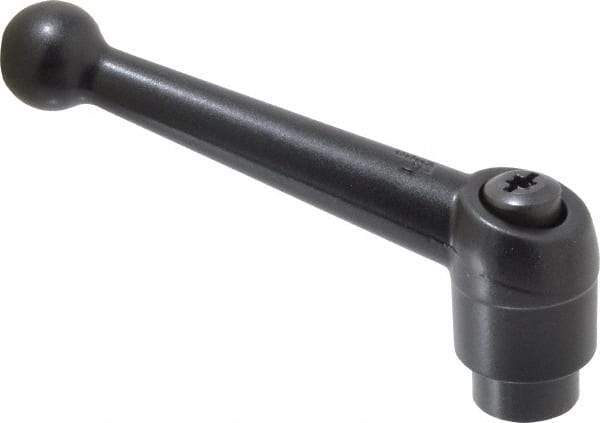 KIPP - 1/2-13, 0.98" Hub Diam, Zinc Die Cast (Steel Components) Tapped Adjustable Clamping Lever - 4-1/4" OAL, 2.64" High, 0.67" Hole Depth - Apex Tool & Supply