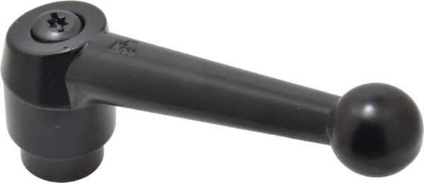 KIPP - 1/2-13, 1.18" Hub Diam, Zinc Die Cast (Steel Components) Tapped Adjustable Clamping Lever - 4.96" OAL, 3.11" High, 0.91" Hole Depth - Apex Tool & Supply
