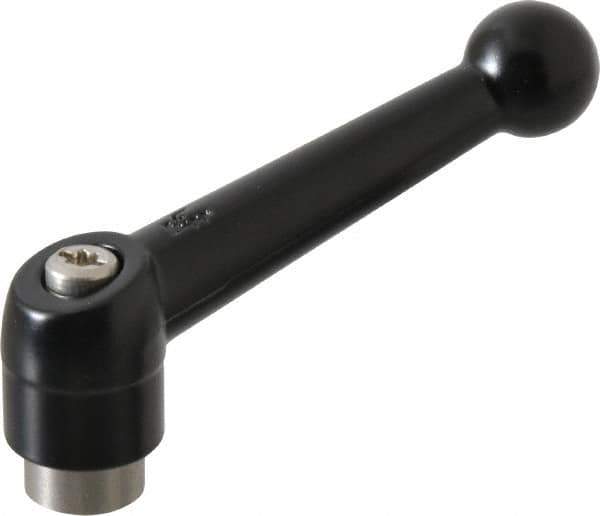 KIPP - 1/4-20, 0.71" Hub Diam, Zinc Die Cast (Stainless Steel Components) Tapped Adjustable Clamping Lever - 2.87" OAL, 1.79" High, 0.47" Hole Depth - Apex Tool & Supply