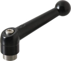 KIPP - 1/4-20, 0.71" Hub Diam, Zinc Die Cast (Stainless Steel Components) Tapped Adjustable Clamping Lever - 2.87" OAL, 1.79" High, 0.47" Hole Depth - Apex Tool & Supply