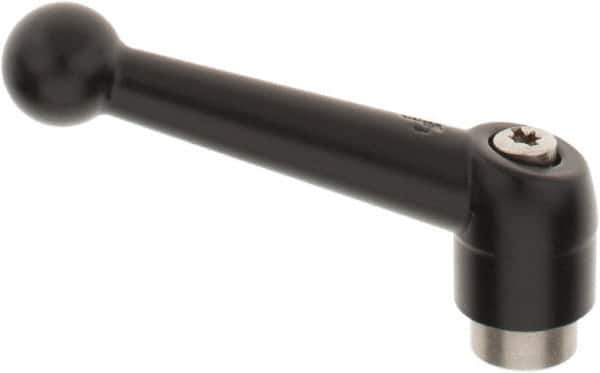 KIPP - 5/16-18, 0.71" Hub Diam, Zinc Die Cast (Stainless Steel Components) Tapped Adjustable Clamping Lever - 2.87" OAL, 1.79" High, 0.47" Hole Depth - Apex Tool & Supply