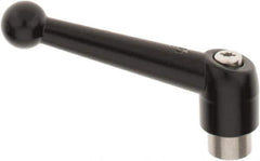 KIPP - 5/16-18, 0.83" Hub Diam, Zinc Die Cast (Stainless Steel Components) Tapped Adjustable Clamping Lever - 3.54" OAL, 2.26" High, 0.55" Hole Depth - Apex Tool & Supply