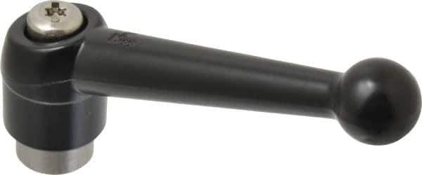KIPP - 3/8-16, 0.98" Hub Diam, Zinc Die Cast (Stainless Steel Components) Tapped Adjustable Clamping Lever - 4-1/4" OAL, 2.64" High, 0.67" Hole Depth - Apex Tool & Supply