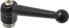 KIPP - 3/8-16, 0.98" Hub Diam, Zinc Die Cast (Stainless Steel Components) Tapped Adjustable Clamping Lever - 4-1/4" OAL, 2.64" High, 0.67" Hole Depth - Apex Tool & Supply
