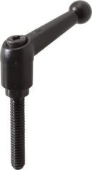 KIPP - 1/4-20, 13mm Hub Diam, Zinc Die Cast (Steel Components) Threaded Stud Adjustable Clamping Lever - 1.38" Stud Length, 46mm OAL, 32.5mm High - Apex Tool & Supply