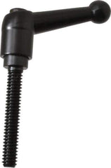 KIPP - 1/4-20, 13mm Hub Diam, Zinc Die Cast (Steel Components) Threaded Stud Adjustable Clamping Lever - 1.57" Stud Length, 46mm OAL, 32.5mm High - Apex Tool & Supply
