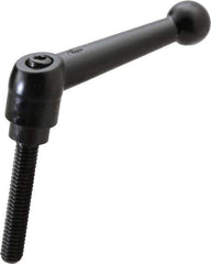 KIPP - 5/16-18, 0.71" Hub Diam, Zinc Die Cast (Steel Components) Threaded Stud Adjustable Clamping Lever - 1.77" Stud Length, 2.87" OAL, 1.79" High - Apex Tool & Supply
