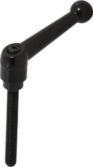 KIPP - 5/16-18, 0.71" Hub Diam, Zinc Die Cast (Steel Components) Threaded Stud Adjustable Clamping Lever - 2.36" Stud Length, 2.87" OAL, 1.79" High - Apex Tool & Supply
