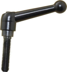 KIPP - 3/8-16, 0.71" Hub Diam, Zinc Die Cast (Steel Components) Threaded Stud Adjustable Clamping Lever - 1.57" Stud Length, 2.87" OAL, 1.79" High - Apex Tool & Supply