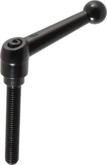 KIPP - 3/8-16, 0.71" Hub Diam, Zinc Die Cast (Steel Components) Threaded Stud Adjustable Clamping Lever - 2.36" Stud Length, 2.87" OAL, 1.79" High - Apex Tool & Supply