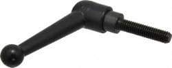 KIPP - 3/8-16, 0.83" Hub Diam, Zinc Die Cast (Steel Components) Threaded Stud Adjustable Clamping Lever - 1.57" Stud Length, 3.54" OAL, 2.26" High - Apex Tool & Supply