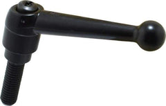 KIPP - 1/2-13, 0.98" Hub Diam, Zinc Die Cast (Steel Components) Threaded Stud Adjustable Clamping Lever - 1.57" Stud Length, 4-1/4" OAL, 2.64" High - Apex Tool & Supply