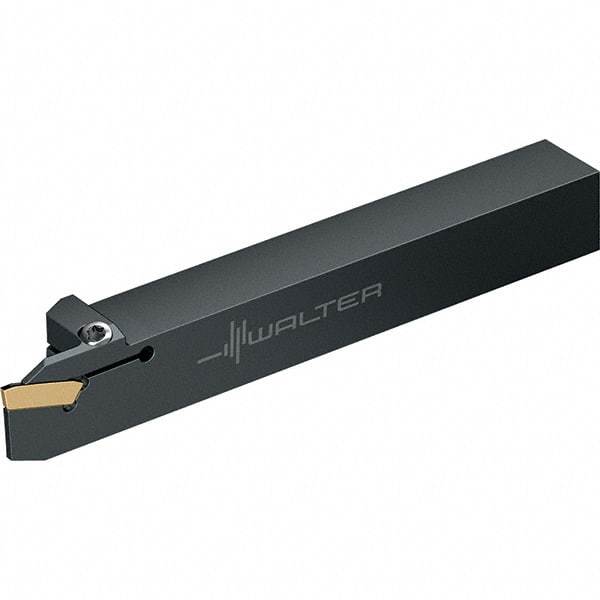 Walter - External Thread, 0.2362" Max Depth of Cut, 125mm OAL, Left Hand Indexable Grooving Cutoff Toolholder - 16mm Shank Height x 16mm Shank Width, GX16-0E150.. Insert Style, XLDE-C Toolholder Style - Apex Tool & Supply