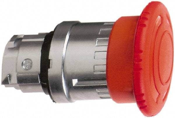 Schneider Electric - 22mm Mount Hole, Extended Mushroom Head, Pushbutton Switch Only - Round, Red Pushbutton, Maintained (MA), Momentary (MO) - Apex Tool & Supply