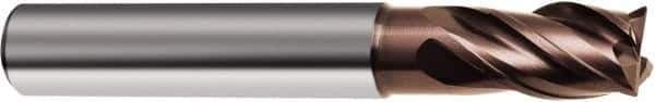 Guhring - 1", 4 Flute, Single End, Solid Carbide, Corner Chamfer End Mill - 4" OAL, Right Hand Flute, 1-1/2" LOC, Right Hand Cut - Apex Tool & Supply
