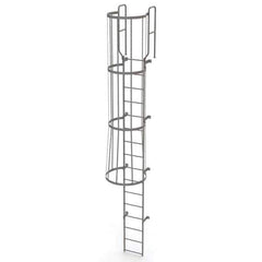 TRI-ARC - Rolling & Wall Mounted Ladders & Platforms Type: Fixed Ladder Style: Safety Cage - Apex Tool & Supply