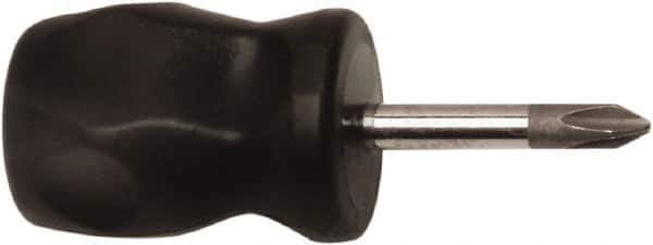 Ability One - #2, 1-1/2" OAL, Standard Phillips Screwdriver - 1-1/2" Blade Length, Round Shank, Ergonomic Handle - Apex Tool & Supply