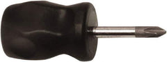 Ability One - #2, 1-1/2" OAL, Standard Phillips Screwdriver - 1-1/2" Blade Length, Round Shank, Ergonomic Handle - Apex Tool & Supply