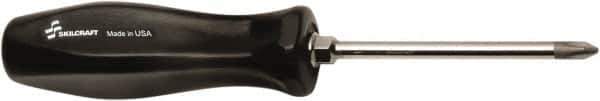 Ability One - #2, 4" OAL, Standard Phillips Screwdriver - 4" Blade Length, Round Shank, Ergonomic Handle - Apex Tool & Supply