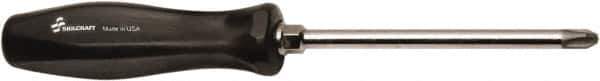 Ability One - #4, 6" OAL, Standard Phillips Screwdriver - 6" Blade Length, Round Shank, Ergonomic Handle - Apex Tool & Supply